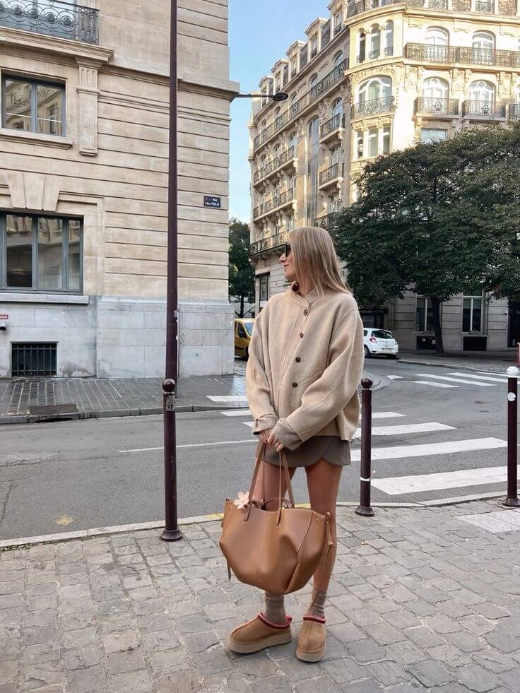 Lammie | Saco de compras espaçoso em pele