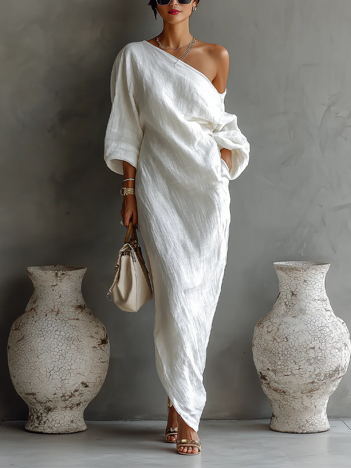 Doortje | Asymmetrisches One-Shoulder-Maxikleid