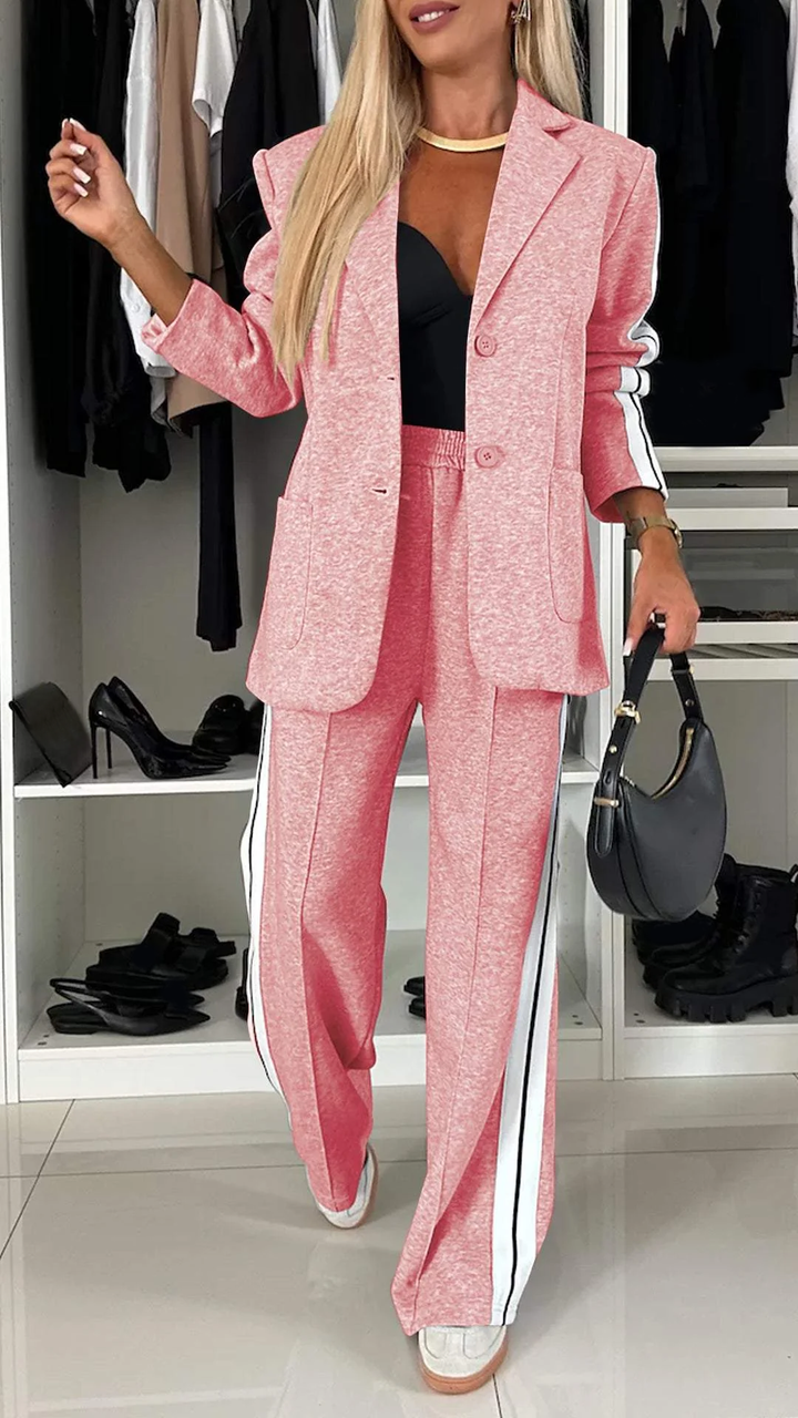 Geeske | Pantalon large avec bande sportive