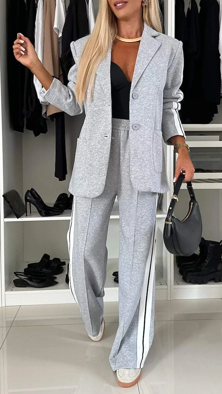 Geeske | Pantalon large avec bande sportive