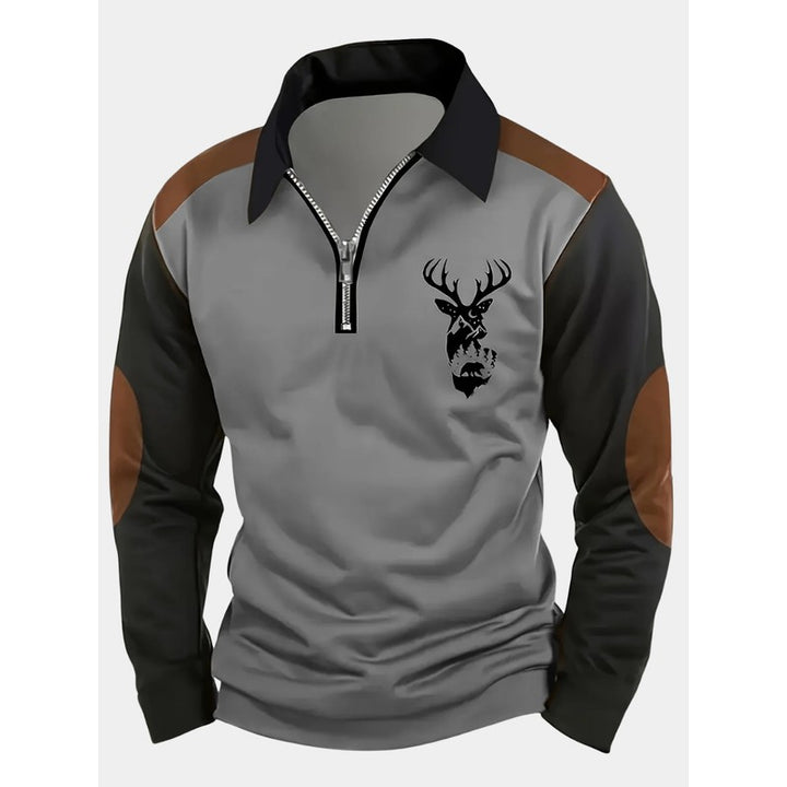 Victor | Long-Sleeve Polo Shirt with Zipper
