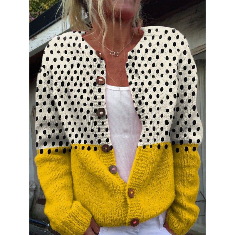 Lotte | Tweekleurig Colorblock Vest met Houten Knopen