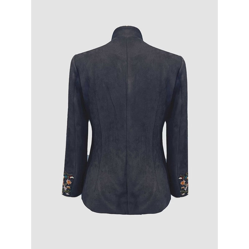 Sofia | Geborduurde blazer met stand-up kraag