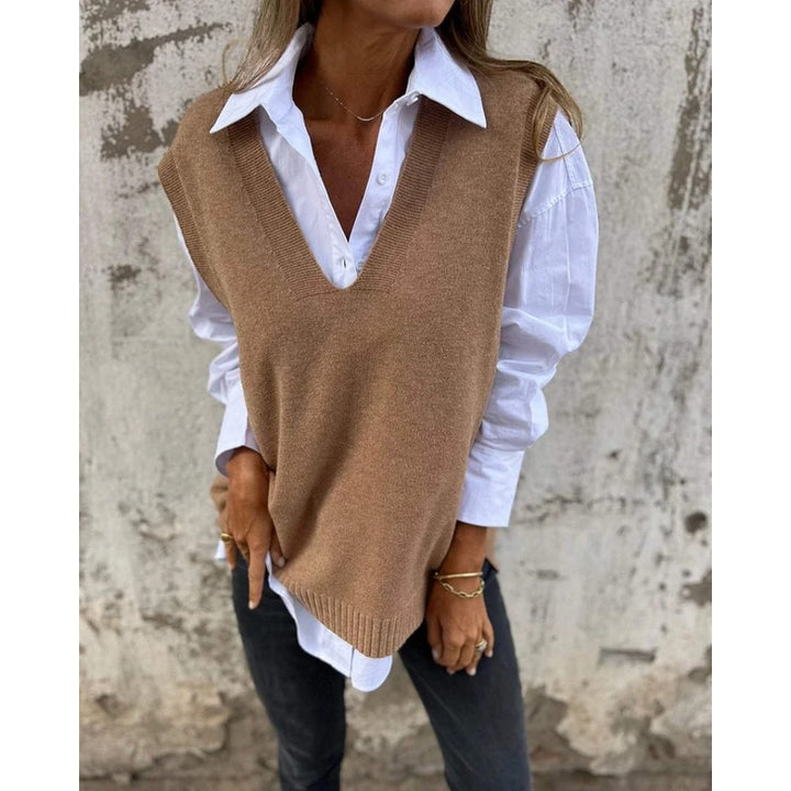Marzanna | Sleeveless V-Neck Sweater Vest