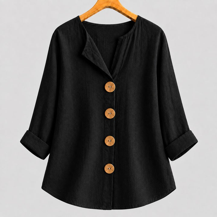 Amira | Blusa com decote em V drapeado