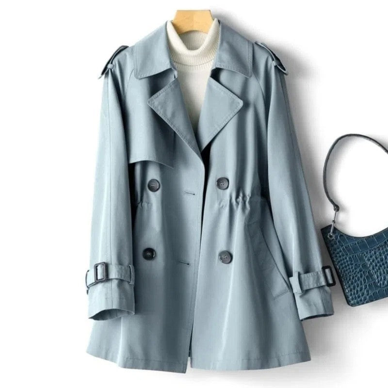 Manel | Trenchcoat met dubbele knopenrij