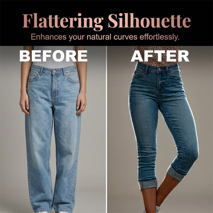 Sophia | Slim fit capri jeans met hoge taille