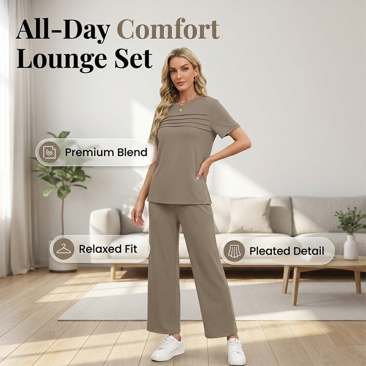 Anna | Relaxed Fit Loungeset met wijde pijpen