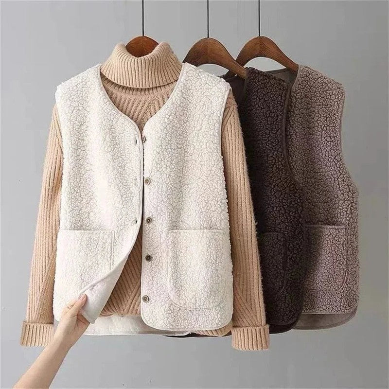 Sophie | Gilet sans manches boutonné