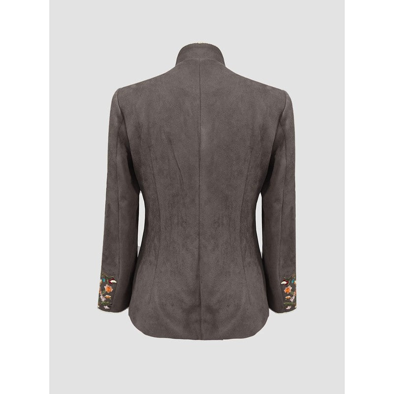 Sofia | Geborduurde blazer met stand-up kraag