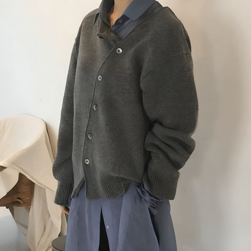 Emma | Cardigan rilassato con bottoni diagonali