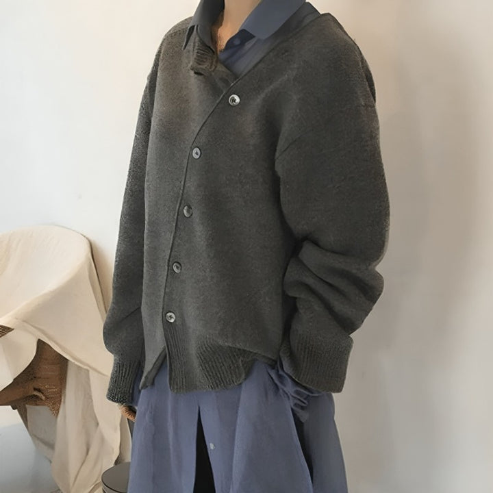 Emma | Cardigan rilassato con bottoni diagonali