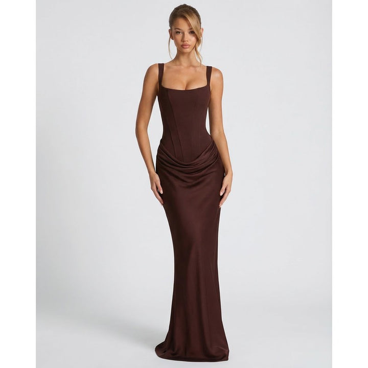 Victoria | Getailleerde korsetjurklook maxi-jurk