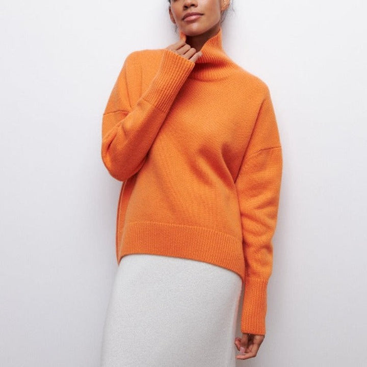 Adrianelys | High-Collar Sweater