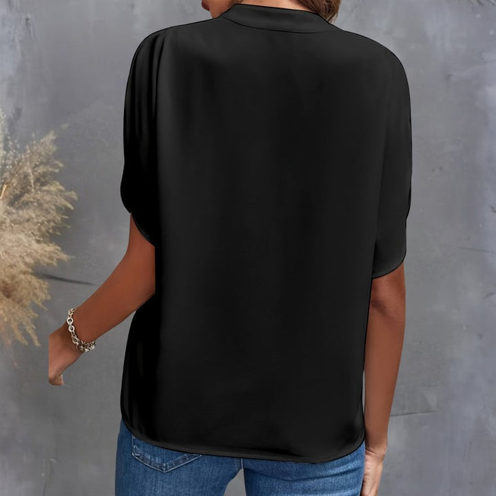 Elise | Blusa com decote em V e decote drapeado
