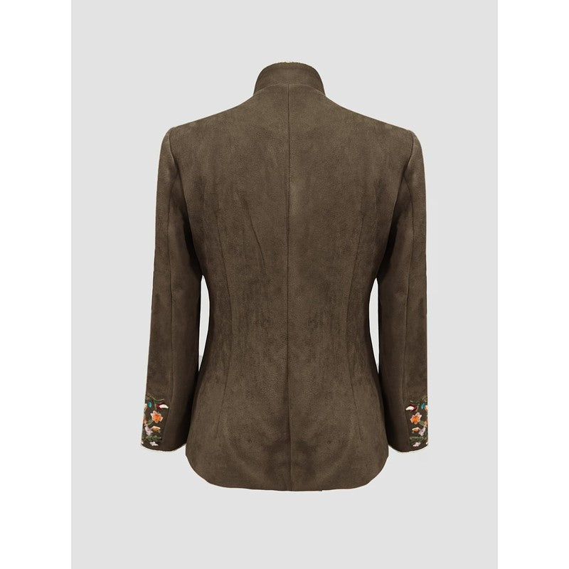Sofia | Geborduurde blazer met stand-up kraag