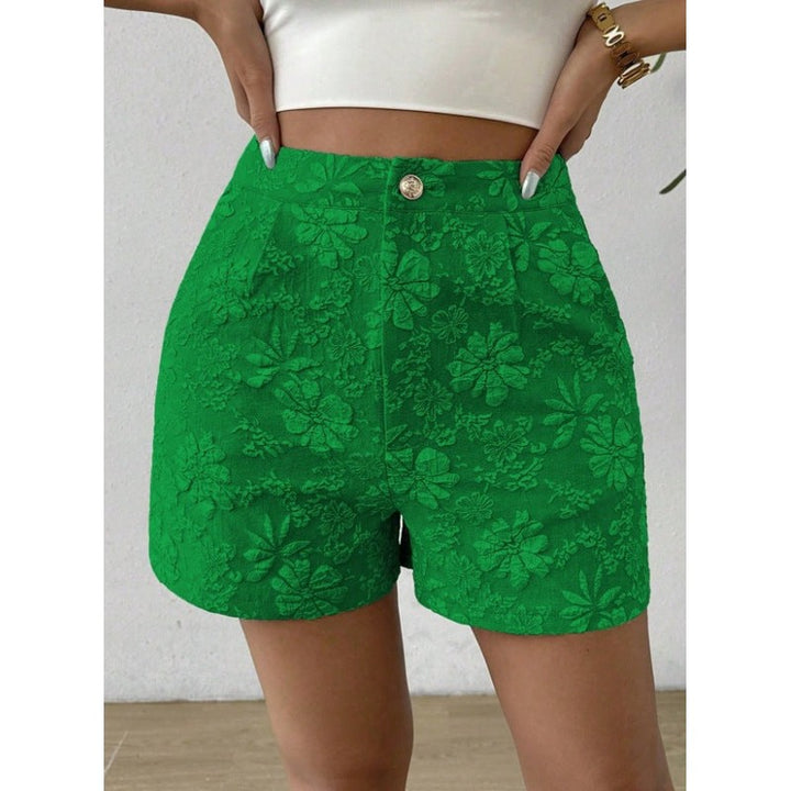 Elise | Hoge taille korte broek met bloemmotief