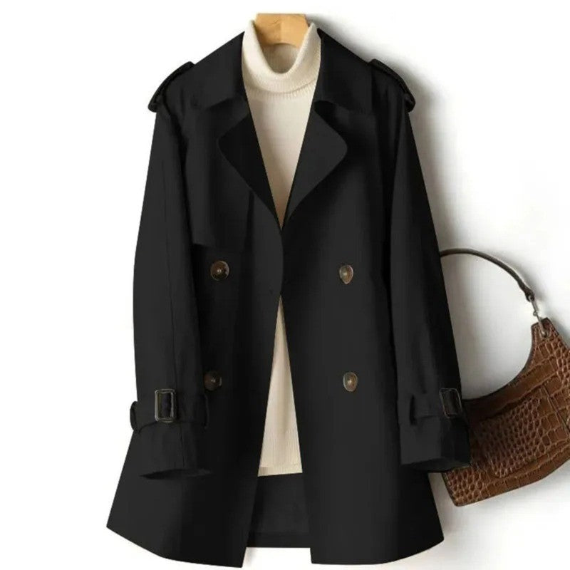 Manel | Trenchcoat met dubbele knopenrij