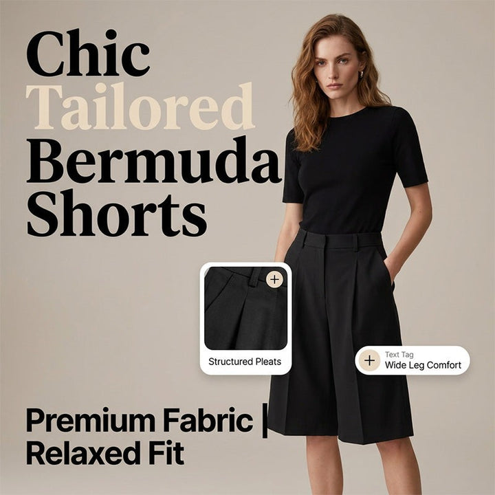 Sophie | Lockere Bermuda-Short mit weitem Bein