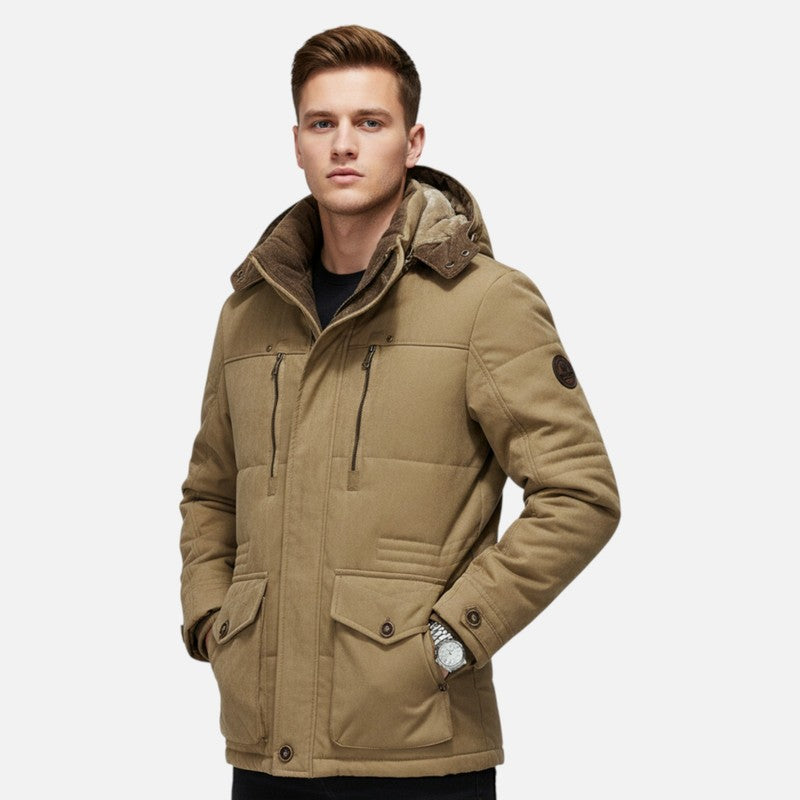 Hombre | Parka gruesa acolchada con capucha