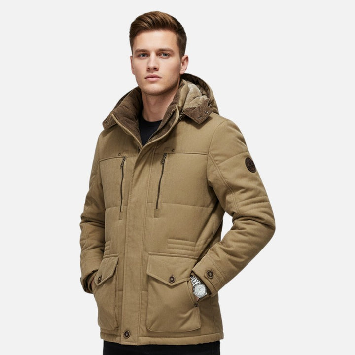 Hombre | Parka gruesa acolchada con capucha