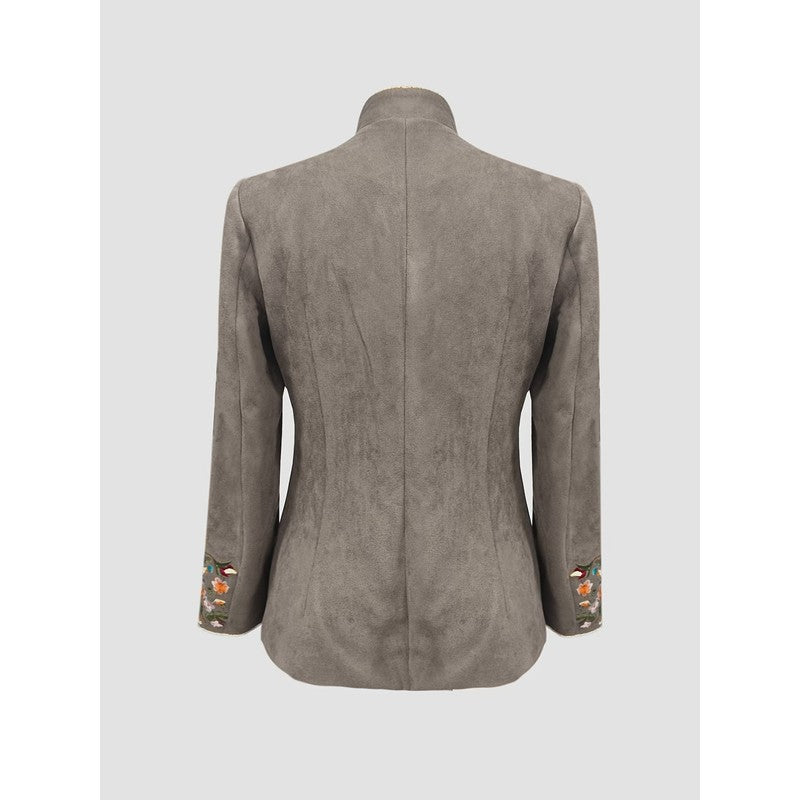 Sofia | Geborduurde blazer met stand-up kraag