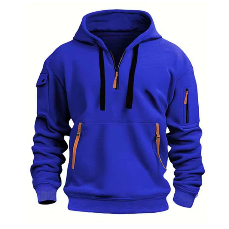 Hoodie für Herren | Locker sitzend mit Reißverschlussdetails und Taschen