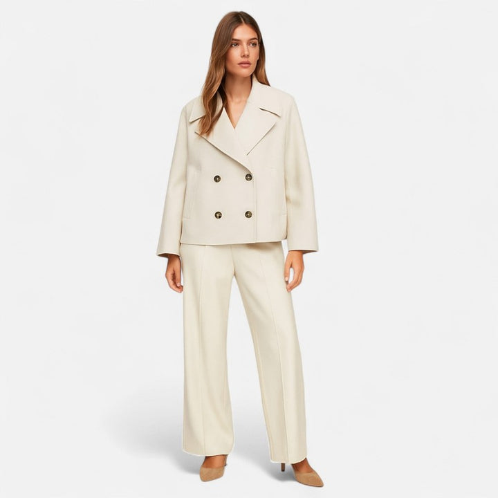 Damenjacke | Taillierte kurze Jacke mit Revers