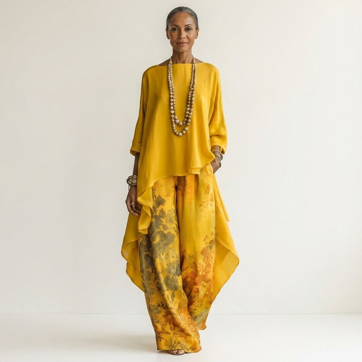 Avalyn | Asymmetrisches Tunika-und-Hose-Set
