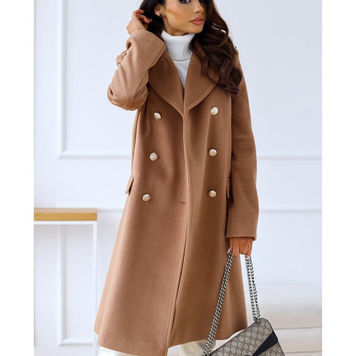 Elicia | Longue veste d’hiver structurée à double boutonnage