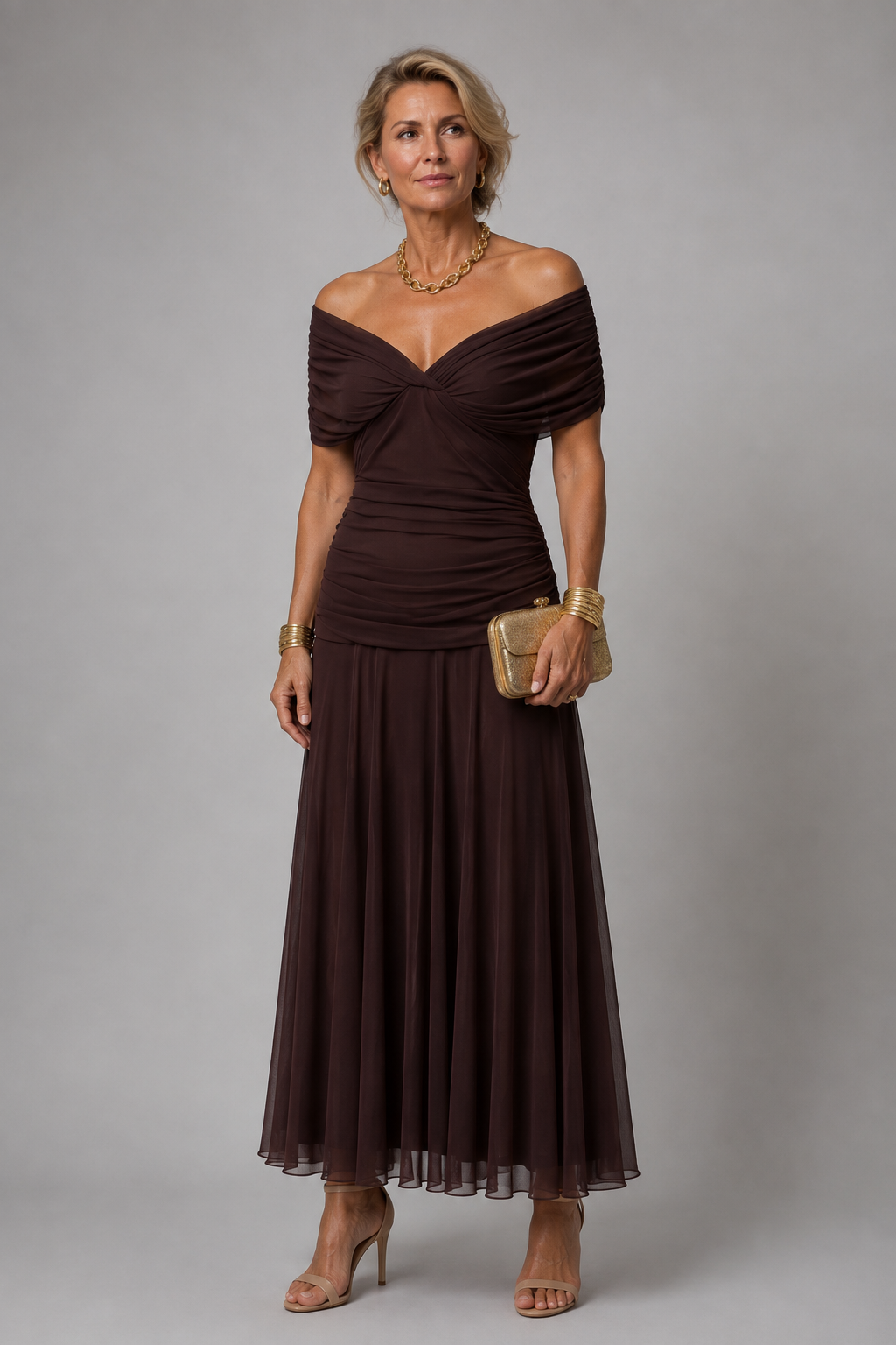 Neeltje | Robe midi fleurie drapée