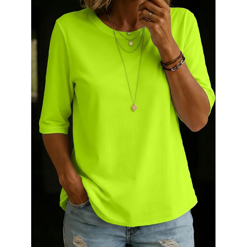 Marit | Losvallend T-Shirt met Ronde Hals