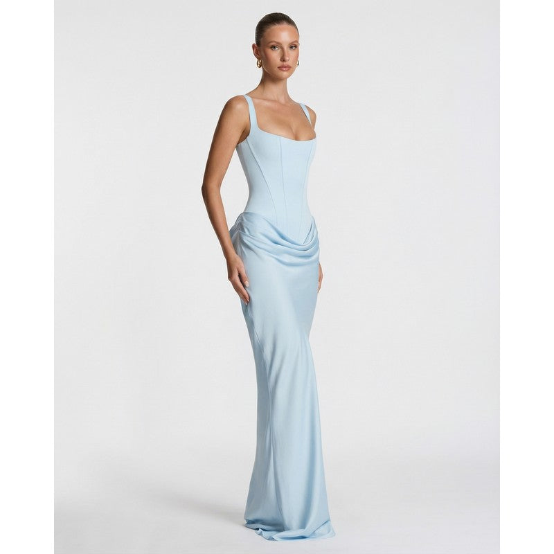 Victoria | Getailleerde korsetjurklook maxi-jurk