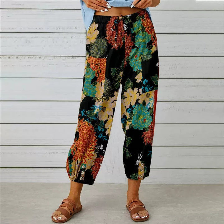 Hendrika | Bloemenprint Hoge Taille Harembroek