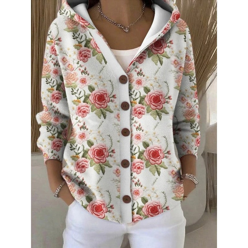 Vanessa | Abstract gebreid vest met lange mouwen