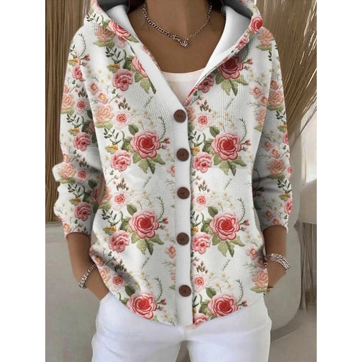 Vanessa | Abstract gebreid vest met lange mouwen