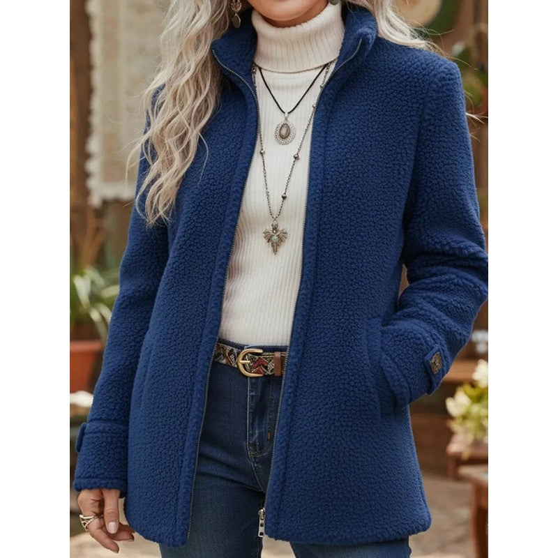 Hanne | Veste zippée longue à col montant
