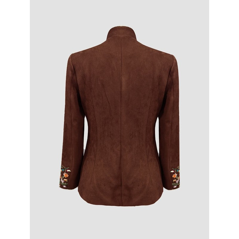 Sofia | Geborduurde blazer met stand-up kraag