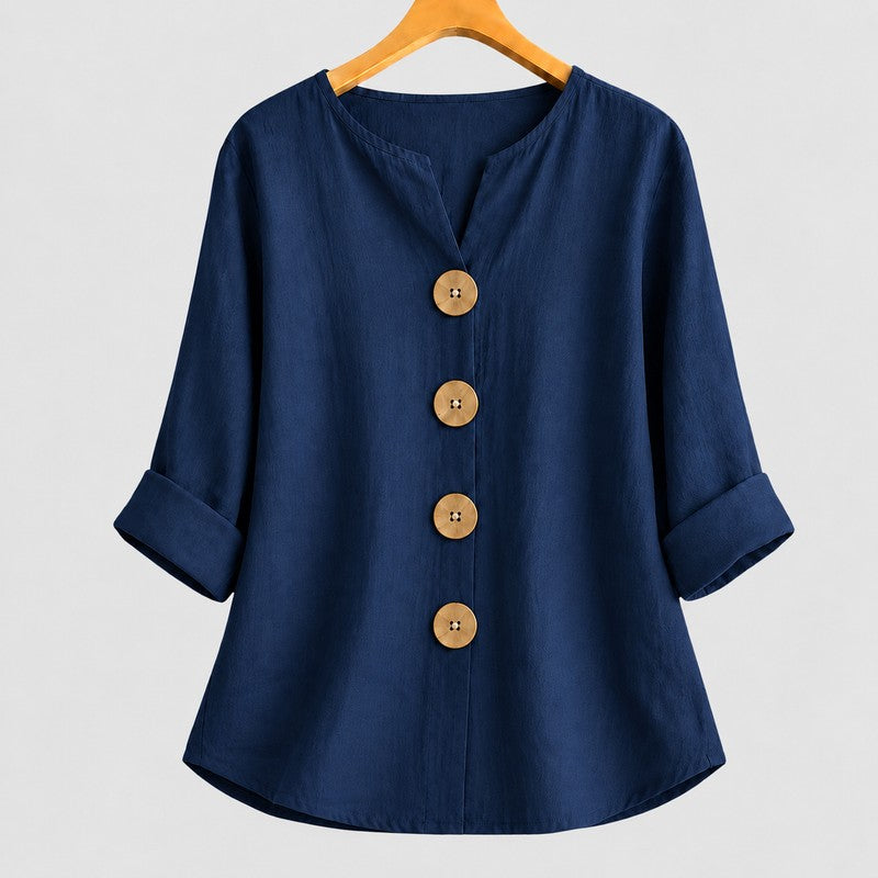 Amira | Blusa com decote em V drapeado
