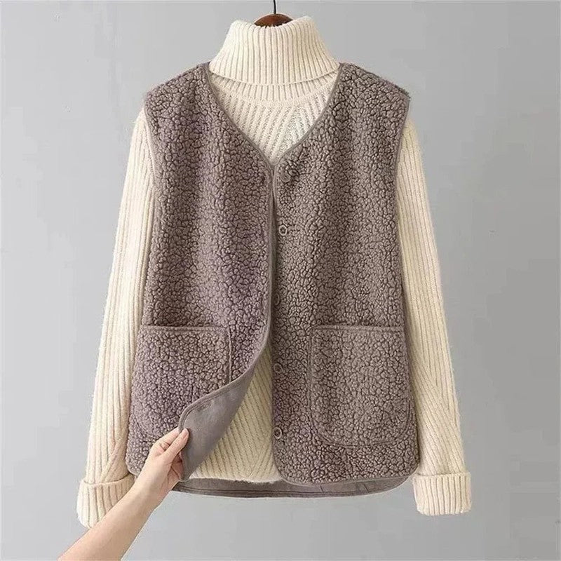 Sophie | Gilet sans manches boutonné