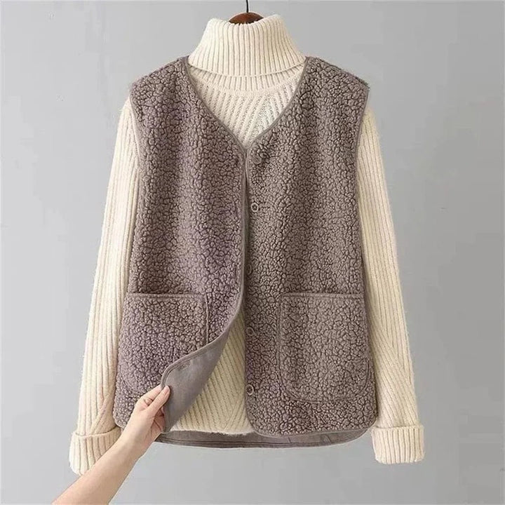 Sophie | Gilet sans manches boutonné