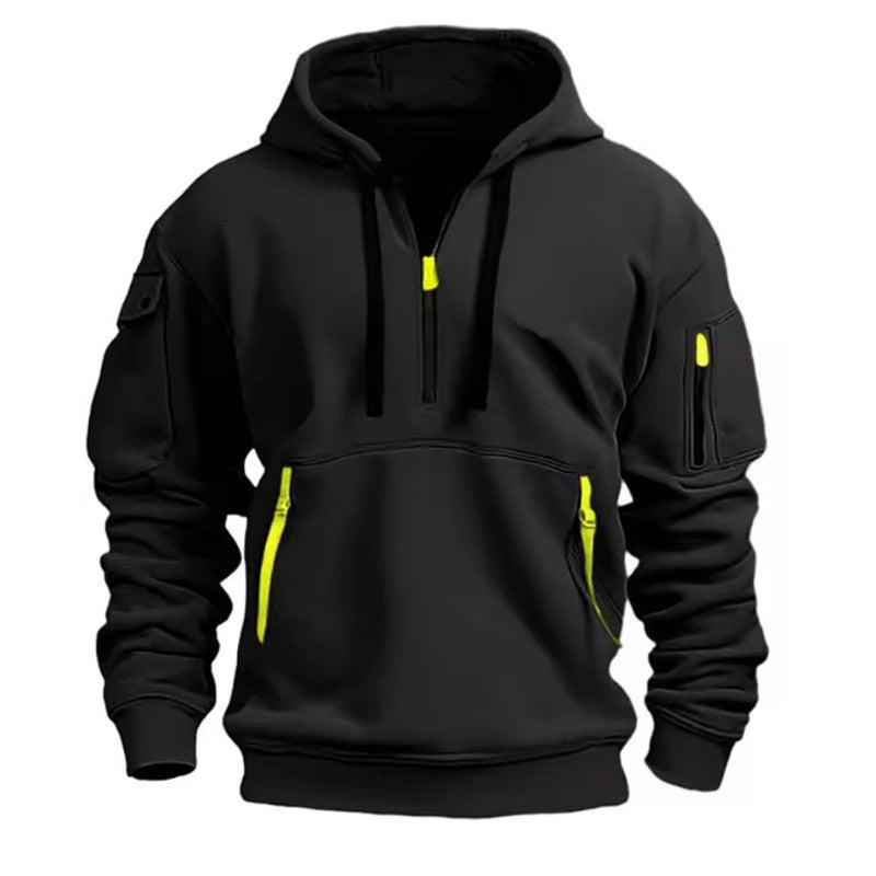 Hoodie für Herren | Locker sitzend mit Reißverschlussdetails und Taschen