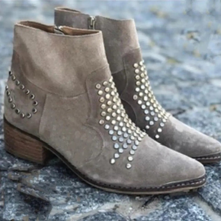 Laura | Bottines à talon et bout pointu avec clous
