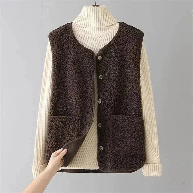 Sophie | Gilet sans manches boutonné