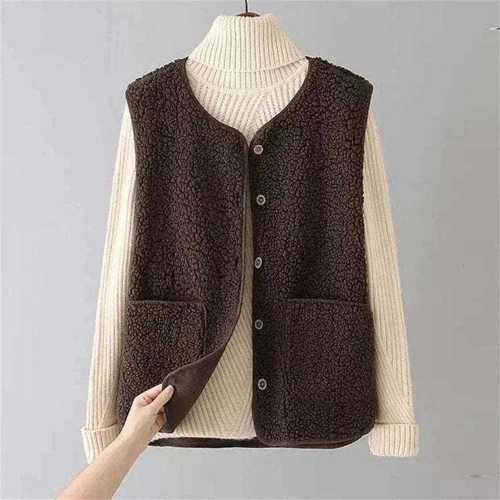 Sophie | Gilet sans manches boutonné