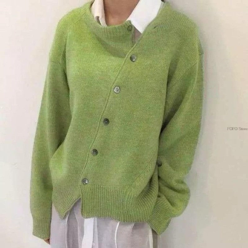 Emma | Cardigan rilassato con bottoni diagonali