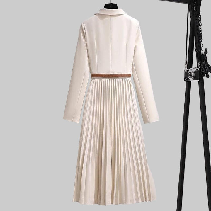 Damen | Blazerkleid mit kariertem Rock und Gürtel