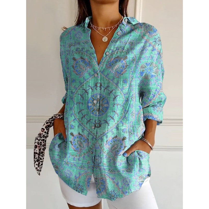 Annabel | Relaxed shirt met retroprint