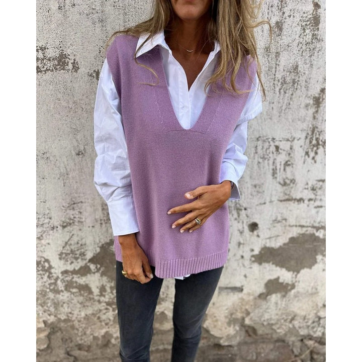 Marzanna | Sleeveless V-Neck Sweater Vest