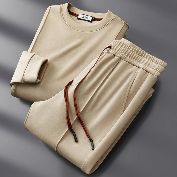 Lena | Casual set met wijde broek en lange mouwen